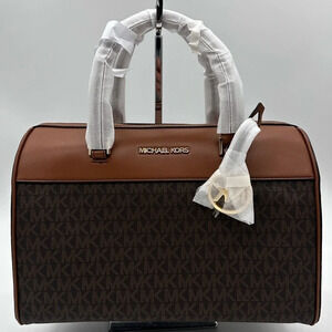 (NWT) Michael Kors Medium Travel Duffle Satchel Bag Brown